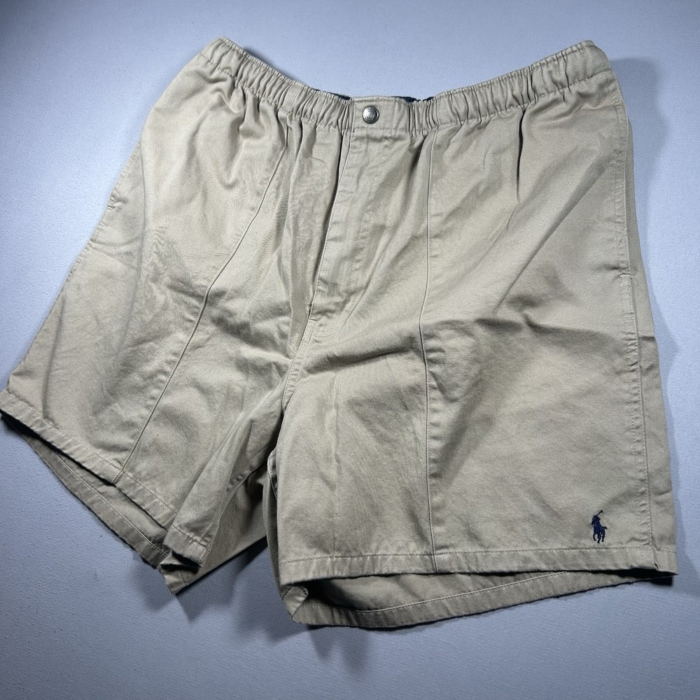 Vintage Polo by Ralph Lauren Shorts Men’s XL Khaki Elastic Waist Drawstring